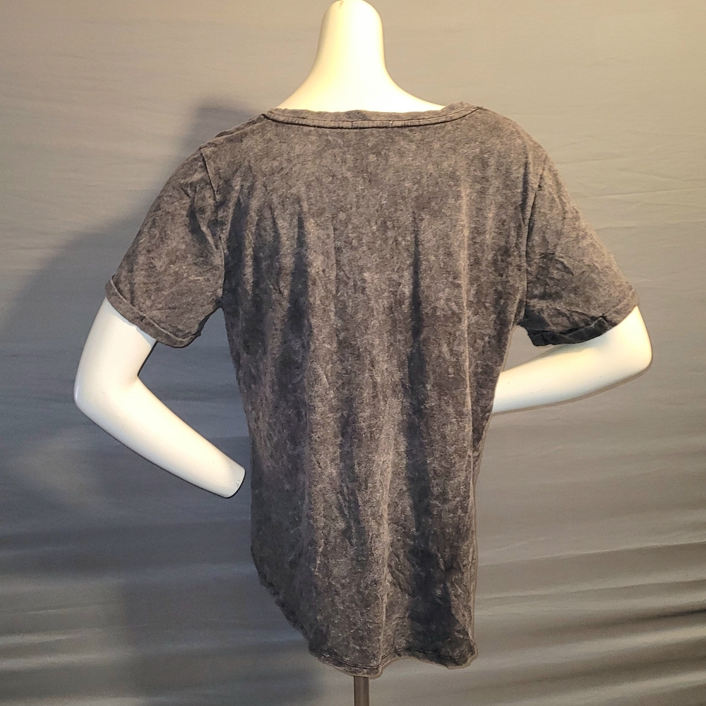 Acid Wash "May Contain Alcohol" Graphic Short Sleeve Top - Picture 3 of 7